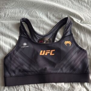 UFC Women's Black and Gold Sports Bra